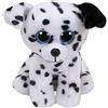 Ty Peluche Beanie Boos - Catcher - Beanie Babies - Cucciolo di Cane Dalmata - Bianco e nero - Cagnolino con occhioni azzurri glitter - 15 Cm - 42303