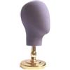 Generic Testa per Parrucca Da Parrucchiere, Espositore per Cappelli, Testa di Bambola Multifunzionale per Esporre Occhiali per Parrucche, oro