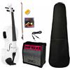 Violino Acustico Elettrificato 4/4 Bianco Kit Completo + Amplificatore +Custodia
