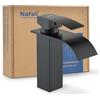 Nafall Rubinetto Lavabo : Rubinetto Per Bagno A Cascata, Miscelatore Monocomando Lavabo Bagno Rubinetto Bidet Nero Con Cartuccia In Ceramica Durevole (Breve)