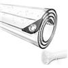 Lanbent Telone Telo Copertura Impermeabile Trasparente，Materiale PVC Pieghovole Antipioggia Telone，Anti-Trappo e Antivento Telone per Barche，per Balcone，Camper，Gazebo e Giardino