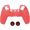 Szaerfa Custodia protettiva in silicone antiscivolo per gamepad adatta per Playstation5 Accessori compatibile per controller PS5 Cappuccio con impugnatura per pollice luminoso