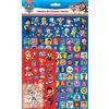 Paper Projects Mega confezione di adesivi Paw Patrol, tre tipi di adesivi (circa 150 in totale), riutilizzabili su superfici non porose, blu/rosso, 29,7 cm x 21 cm