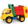 Lena- X Lkw Camion Attivo, Circa 30 cm, con Contenitore bloccabile, 1 bidone della Spazzatura e Figura Mobile, Set di Veicoli da Gioco per Bambini dai 2 Anni, Multicolore, Small, LENA4356