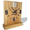 FLEXISTYLE orologio da tavolo design piccolo da tavolo moderno analogico legno in legno rovere soggiorno bagno