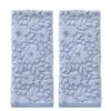 SKL Home Set di asciugamani in jacquard floreale, blu cielo, 2 pezzi