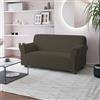 Italian Bed Linen Copridivano FASHIONABLE Estensibile da 120 a 160 cm - Salvadivano Elasticizzato in Poliestere, Cotone ed Elastan, Protezione Divano 2 Posti - TORTORA