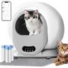 GESEILAY Lettiera Gatto Autopulente Antiodore Lettiera Automatica Autopulente con App 65L Lettiera Elettrica per Gatti con Tappetino Lettiera Gatto e Sacchetti (tipo C)