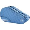 Raquex Elite, borsa trapuntata per racchette da padel (fino a 4 racchette), in ecopelle, per uomo e donna, borsa protettiva imbottita per racchette da padel, regalo di lusso per il padel, Blu