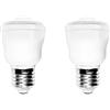 WULUN Confezione da 2 lampadine a LED a infrarossi con sensore di movimento, luce notturna per sicurezza, attacco E27, 2 W, 3000 K, luce bianca calda, accensione e spegnimento per corridoio, giardino