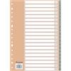Dohe - Divisori raccoglitori 2 e 4 anelli (20 pz.) - Indici formato foglio (22,7 x 31,5 cm), numerati 1-20, plastica resistente 120 micron, 16 fori - colore grigio