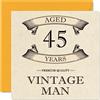 Stuff4 Biglietto di auguri vintage 45° compleanno da uomo 45 anni