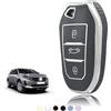 TOOMUME Cover Chiave TPU, Custodia Chiave Adatto per Peugeot 208 308 508 2008 3008 5008 Rifter Citroen C3 Arricross C4 Picasso DS3 DS4 Berlingo, Copri Chiavi Guscio Chiave Auto Telecomando - Smart Key