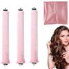 EnixwH 3 Pezzi Bigodino Lungo per Boccoli, Bigodini per Boccoli, Fascia Bigodino Capelli, Morbido Diy Bigodino Fascia Capelli, Duraturo Bigodini Morbidi per Dormire, per Corti Lisci Ricci (Rosa)