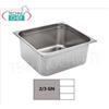 Bacinelle Gastronorm GN 2 3 in acciaio inox, dim.mm 353x325