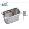 Bacinella Gastronorm GN 1 4 in acciaio inox, dim.mm.265 x 162 x 150 h