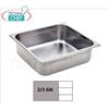 Bacinelle Gastronorm 2 3 in acciaio inox, dim.mm 353 x 325 x 100 h