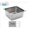 Bacinelle Gastronorm 2 3 in acciaio inox, dim.mm 353 x 325 x 150 h