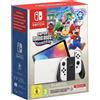 NINTENDO SWITCH OLED WHITE CONSOLE BIANCA +SUPER MARIO WONDER + 12 MESI ABBONAM.