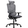 HUANUO Sedia ergonomica da ufficio in rete HUANUO, sedia da scrivania con schienale alto e supporto lombare regolabile, braccioli, meccanismo a dondolo, sedia da gaming in rete ergonomica e reclinabile