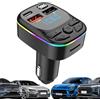 Generico Trasmettitore FM per auto - Adattatore wireless con display a LED Trasmettitore ricevitore per auto 5.0 | Caricabatteria da auto USB C | C4 Car Blue-tooth Mp3 Vivavoce Scheda telefonica Riproduci