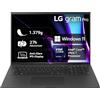 LG Electronics LG Notebook 2024 Gram Pro 17 pollici - 1379g Intel Core Ultra7, NVIDIA RTX3050 Laptop (32 GB RAM, 2 TB Dual SSD, 27 ore di durata della batteria, IPS Panel Anti-Glare, Win 11 Pro) - Nero