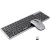 Ovegna K22: Set tastiera e mouse, senza fili, wireless 2.4 GHz, AZERTY, per PC, Mini PC, Mac, SmartTV, Raspberry, Laptop, Android Box, Windows, Linux, MacOS, Android