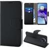 N NEWTOP Cover Compatibile per Xiaomi Redmi Note 9T, HQ Lateral Custodia Libro Flip Chiusura Magnetica Portafoglio Simil Pelle Stand (Nero)