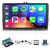 VECHTEL 2G+64G Autoradio per VW Golf 5 6 Passat Jetta Caddy EOS T5 Tiguan Touran CC Polo con Carplay Android Auto Wireless, 9 Schermo Tattile Stereo Auto co Bluetooth GPS Wi-Fi FM RDS Mirror Link Retrocamera
