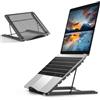Aigital Supporto pc Portatile, Supporto per laptop ergonomico, Leggero, Antiscivolo,Regolabile a 6 Angolazioni e ventilato, Laptop Stand Compatibile con computer portatili fino a 17 -nero