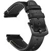 CeiBand Cinturinio Pelle Compatible con Garmin Quickfit 22mm/26mm, Uomo Donna Morbido Vintage Cintura Cinturino per Garmin Quickfit 22mm/26mm (Nero)