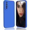 DESSEN Cover per Oppo Find X2 Neo - Silicone Custodia Antiurto Protezione Fotocamera Case Sottile e Morbida TPU Bumper Antishock Anti-Impronte, Blu Scuro