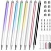 AmberVec Penna per Tablet, Pennino Touch 2 in 1 per iPhone/Samsung/Lenovo/Android, Compatibile con iPad Pro/Mini/Air/Smartphone, Alta Precisione e Sensibilità, 3 Pack (8 Confezioni)