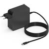 MJXYXCDH 65W Caricatore Alimentatore USB C per portatile, Caricabatterie per Lenovo, HP, Asus, Acer, MacBook, Samsung, adattatore universale di tipo C
