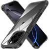 iVoler Anti Ingiallimento Chiaro Cover per iPhone 16 PRO, [Antiurto di Grado Militare] Custodia Trasparente per Assorbimento degli Urti con Paraurti in TPU Morbido Sottile Protettiva Case - Nero