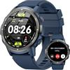 PYRODUM Smartwatch Uomo, 1.43 AMOLED Con Chiamate, Sonno/Cardiofrequenzimetro/Contapassi, 118 Modalità Sportive, 5ATM Impermeabile Fitness Tracker Per Android iOS