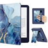 FINTIE Custodia per 7 Kindle Paperwhite (12ª Gen) / Colorsoft - 2024/2025 | Protettiva Supporto Cover con Slot per Schede & Hand Strap per Kindle Paperwhite e Kindle Colorsoft Signature, Ocean Marble