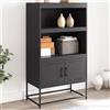 TJROO Credenza Vetrina con Ante 68,5x38,5x107 cm Mobiletto Ingresso Mobile Contenitore Mobiletto Salvaspazio Credenza da Pranzo Credenza Espositore Mobile da Salotto Mobile Alto Acciaio Rosa