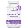 Bandini® L-Triptofano 240 Capsule (Scorta di 8 Mesi), Triptofano 500mg, Integratore per Dormire e Migliorare la Qualità del Sonno, Rilassante, Antistress per Addormentarsi, 100% Vegano
