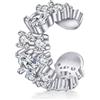 PHNIBIRD Ear Cuff Orecchini Donna con Clip con Zirconia Cubica Argento Orecchini per Splendente Regalo San Valentino Donna Gioielli da donna
