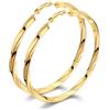 Bestyle Orecchini Donna Oro a Cerchio in Acciaio Inossidabile, Orecchini Cerchio Donna Intrecciato 80mm Placcato Nero Confezione Regalo