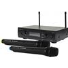 Proel WM101DM - Doppio Radiomicrofono Wireless Professionale UHF a Gelato e Centralina ricevente a due canali con uscite indipendenti, Nero (WM101DM)