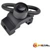 METAL Anello Gancio Cinghia QD con Attacco Slitte 20 mm e sgancio rapido - Nero - METAL
