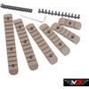 MP Set 6 Slitte da 20/22 mm per KeyMod e M-Lok - Dark Earth Tan - MP