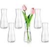 Glasseam Set di 6 piccoli vasi per fiori, moderni vasi in vetro trasparente, per matrimoni, tavolo da pranzo, centrotavola, vaso decorativo minimalista per soggiorno, decorazione per feste