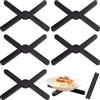 KineticKraft 5 Pezzi Poggiamestolo in Silicone Sottopentola,Pieghevoli Sottopentola Pad, Sottopentola Pieghevole in Silicone, Pieghevoli Sottopentola a Croce per Cucina Piatti Caldi Ciotola con design a croce