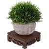 HERCHR Espositori Quadrati in Legno,Base Quadrata Piccola per Teiera,Decoro Delicato per Vaso con Base in Legno Massello per Bonsai, Teiera, Acquario,10×10×3.7 cm