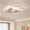 minifair Plafoniera Creative Cloud Shape dimmerabile con telecomando, plafoniera in acrilico da incasso per soggiorno, camera da letto, corridoio e camera dei bambini, 42 * 23 cm 25 W, bianco