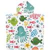 FYting Poncho Mare Bambino,Poncho Mare Bambina,Asciugamano Assorbente In Microfibra 60x60cm Tre In Uno Nuoto per Bambini Spiaggia Protezione Solare Mantello con Cappuccio 2-8 Anni (Polpo)