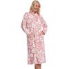Suzy & Me Vestaglia da donna con cerniera frontale e stampa morbida, Rosa (dusky pink), 20-22